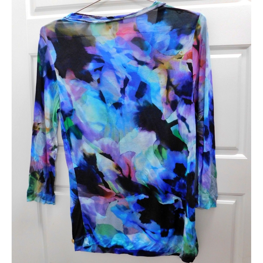 Escada Fantasy‎ Viscose Silk Long Sleeve Blouse sz S - Picture 3 of 8